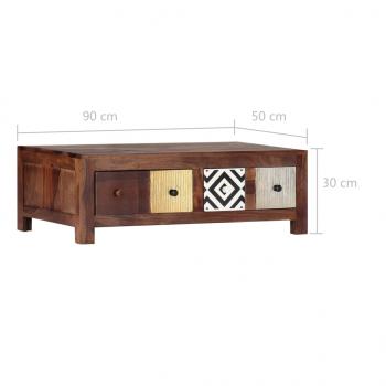 Couchtisch 90x50x30 cm Massivholz Palisander