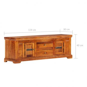 TV-Schrank 119x30x40 cm Massivholz Akazie