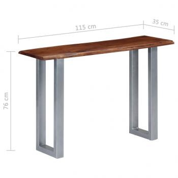 Konsolentisch 115 x 35 x 76 cm Massivholz Akazie und Eisen