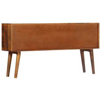 Sideboard mit Druckmuster 130×30×70 cm Massivholz Mango