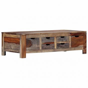 ARDEBO.de - Couchtisch Grau 100 x 50 x 30 cm Massivholz