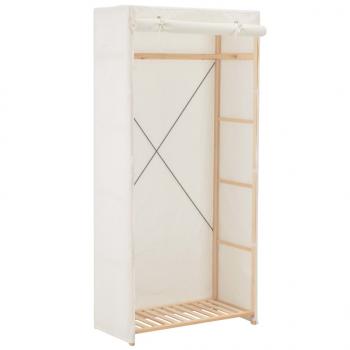 ARDEBO.de - Kleiderschrank Weiß 79 x 40 x 170 cm Stoff