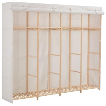 ARDEBO.de - Kleiderschrank Weiß 200 x 40 x 170 cm Stoff