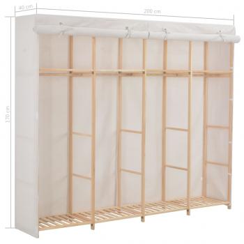 Kleiderschrank Weiß 200 x 40 x 170 cm Stoff