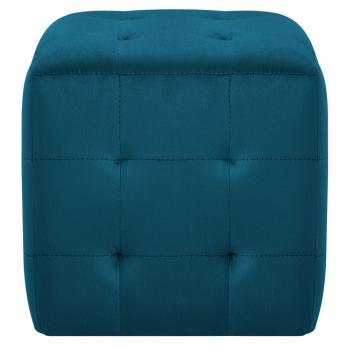 Nachttische 2 Stk. Blau 30×30×30 cm Samtstoff