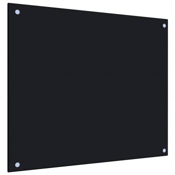 ARDEBO.de - Küchenrückwand Schwarz 70x60 cm Hartglas