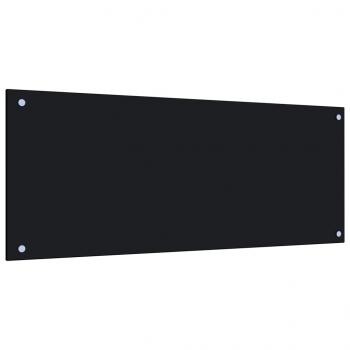 ARDEBO.de -  Küchenrückwand Schwarz 100x40 cm Hartglas