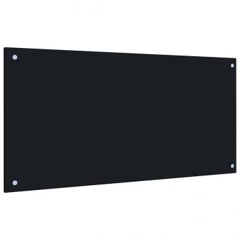 ARDEBO.de -  Küchenrückwand Schwarz 100x50 cm Hartglas