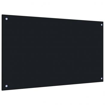 ARDEBO.de -  Küchenrückwand Schwarz 100x60 cm Hartglas