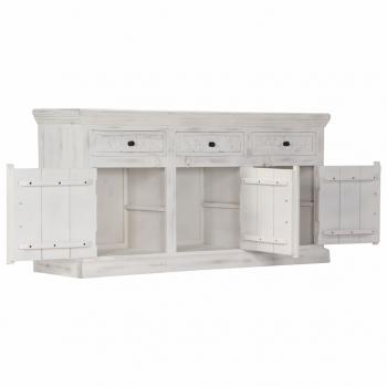 Sideboard Weiß 140x40x74 cm Massivholz Mango