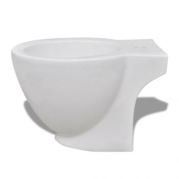 Toiletten & Bidet Set Weiß Keramik