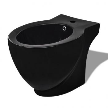 Keramik-WC & Bidet-Set Schwarz