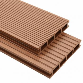 ARDEBO.de - WPC Terrassendielen mit Zubehör 10 m² 2,2 m Braun  