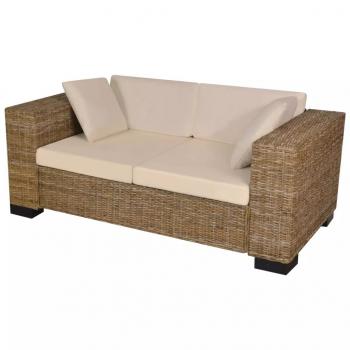 Sofa-Set 2-Sitzer und 3-Sitzer Echtes Rattan 