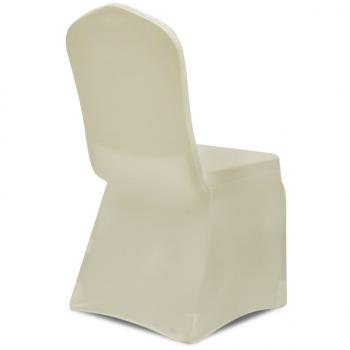 Stretch-Stuhlhussen 100 Stk. Creme