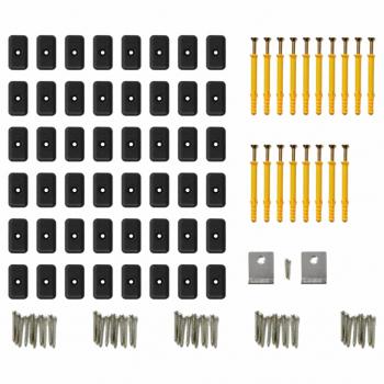 WPC Terrassendielen mit Zubehör 10 m² 2,2 m Anthrazit  