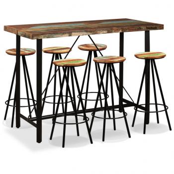 ARDEBO.de - 7-tlg. Bar-Set Altholz Massiv