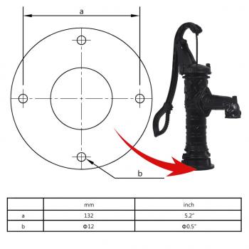 Handschwengelpumpe mit Ständer Gusseisen