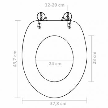 Toilettensitze mit Deckel 2 Stk. MDF Porzellan