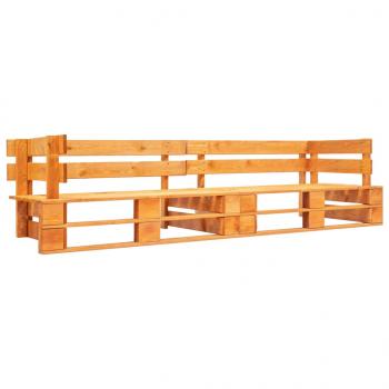 ARDEBO.de - Garten-Palettensofa 2-Sitzer Honigbraun Holz