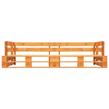 Garten-Palettensofa 2-Sitzer Honigbraun Holz