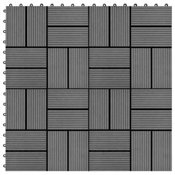 ARDEBO.de - 22 Stk. Terrassenfliesen 30 x 30 cm 2 qm WPC Grau