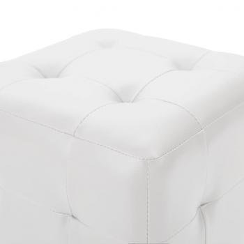 Pouf 2 Stk. Weiß 30x30x30 cm Kunstleder