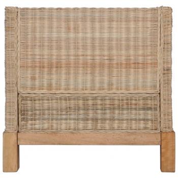 2-tlg. Sofagarnitur mit Kissen Natur Rattan