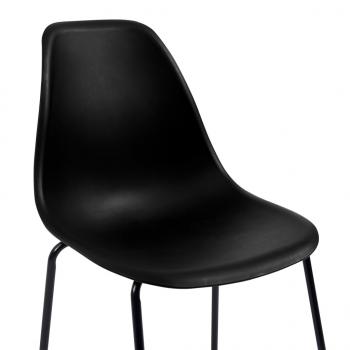 Barhocker 6 Stk. Schwarz Kunststoff