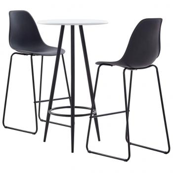 ARDEBO.de - 3-tlg. Bar-Set Kunststoff Schwarz