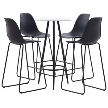 ARDEBO.de - 5-tlg. Bar-Set Kunststoff Schwarz