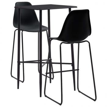 ARDEBO.de - 3-tlg. Bar-Set Kunststoff Schwarz