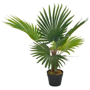 ARDEBO.de - Künstliche Pflanze Palme mit Topf Grün 70 cm