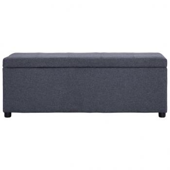 Bank mit Staufach 116 cm Dunkelgrau Polyester 