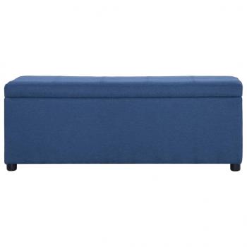 Bank mit Staufach 116 cm Blau Polyester 