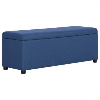 Bank mit Staufach 116 cm Blau Polyester 