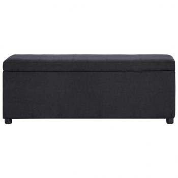 Bank mit Staufach 116 cm Schwarz Polyester 