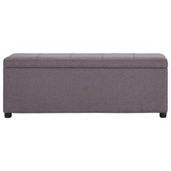 Bank mit Staufach 116 cm Taupe Polyester