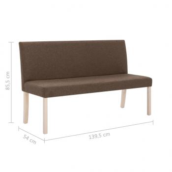 Sitzbank 139,5 cm Braun Polyester