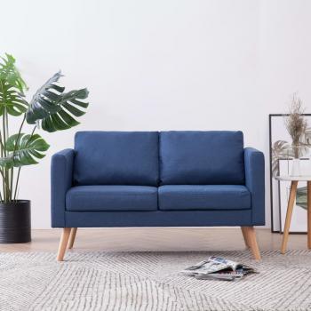 ARDEBO.de - 2-Sitzer-Sofa Stoff Blau