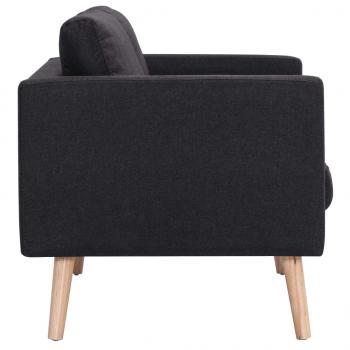 2-Sitzer-Sofa Stoff Schwarz