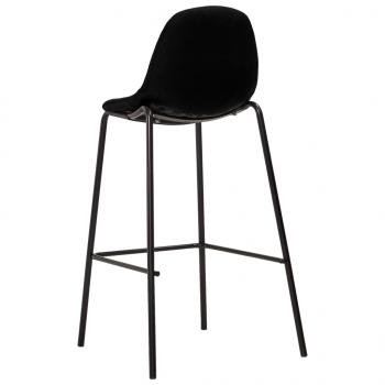 Barhocker 4 Stk. Schwarz Stoff