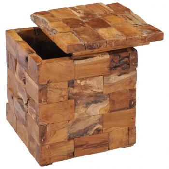 Hocker mit Stauraum Massivholz Teak