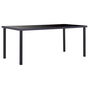 ARDEBO.de - Esstisch Schwarz 180 x 90 x 75 cm Hartglas