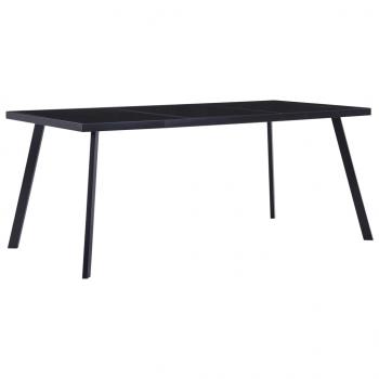 ARDEBO.de - Esstisch Schwarz 160 x 80 x 75 cm Hartglas