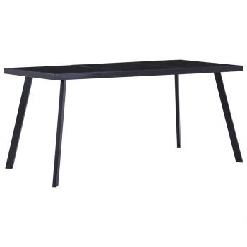 ARDEBO.de - Esstisch Schwarz 180 x 90 x 75 cm Hartglas