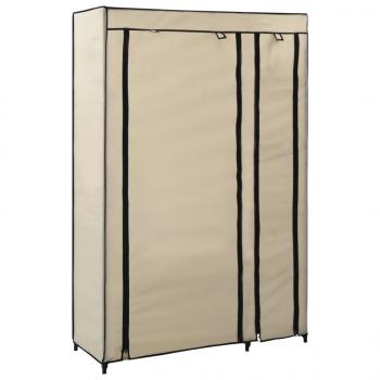 ARDEBO.de - Faltschrank Creme 110x45x175 cm Stoff