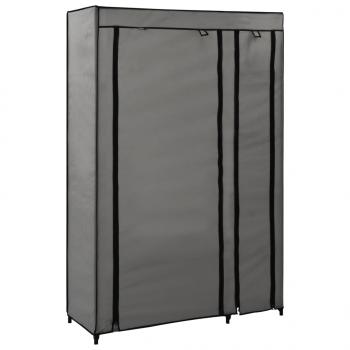 ARDEBO.de - Faltschrank Grau 110x45x175 cm Stoff