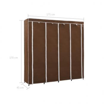 Kleiderschrank mit 4 Fächern Braun 175 x 45 x 170 cm