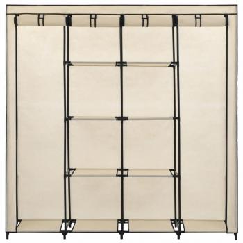 Kleiderschrank mit 4 Fächern Creme 175 x 45 x 170 cm